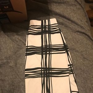White and Black Pencil Skirt